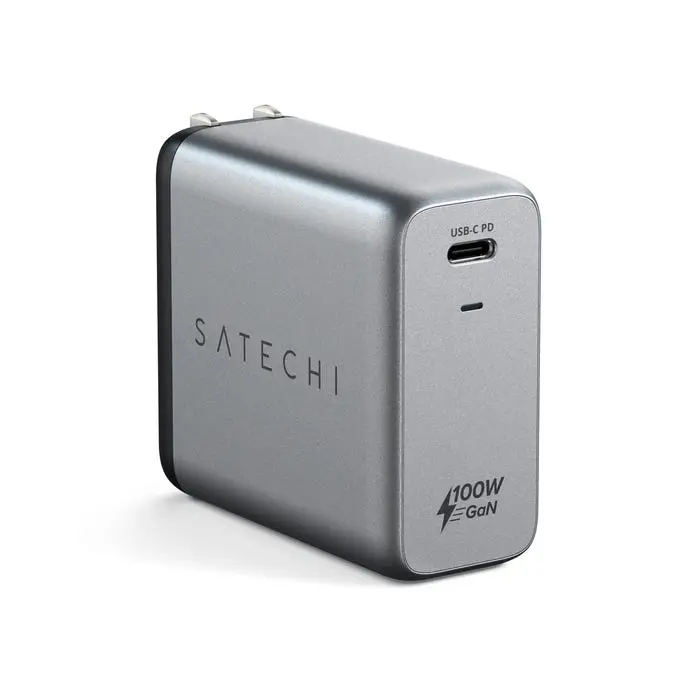 Satechi USB-C 100W GaN wall charger Grey 🥇 Portátiles Unilago